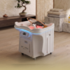Off White Portable Unit with Built in Mobile Waste Tank and Fresh Water Tank - Non-Plumbed