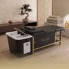 Japanese Head Spa Black Full Bed Unit with Gold Frame- Non-Plumbed