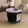 B&W Japanese Head Spa Black Circle Hybrid Unit Plumbed (inc. Steamer, Steamer Hood & Water Heater)