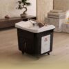 B&W2 Japanese Head Spa Black Rectangle Hybrid Unit Plumbed (inc. Steamer, Steamer Hood & Water Heater)