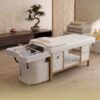 CREAMBED3 Japanese Head Spa White Full Bed Hybrid Unit with Gold Frame- PLUMBED (inc. Steamer, Steamer Hood & Water Heater)