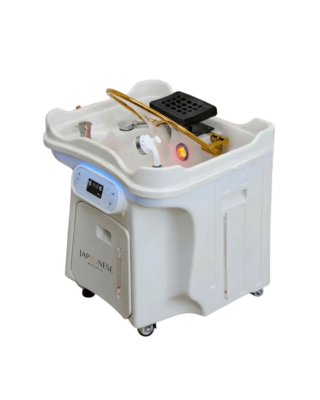 Japanese Head Spa White Portable Unit with Mobile Wastewater Tank- Non-Plumbed