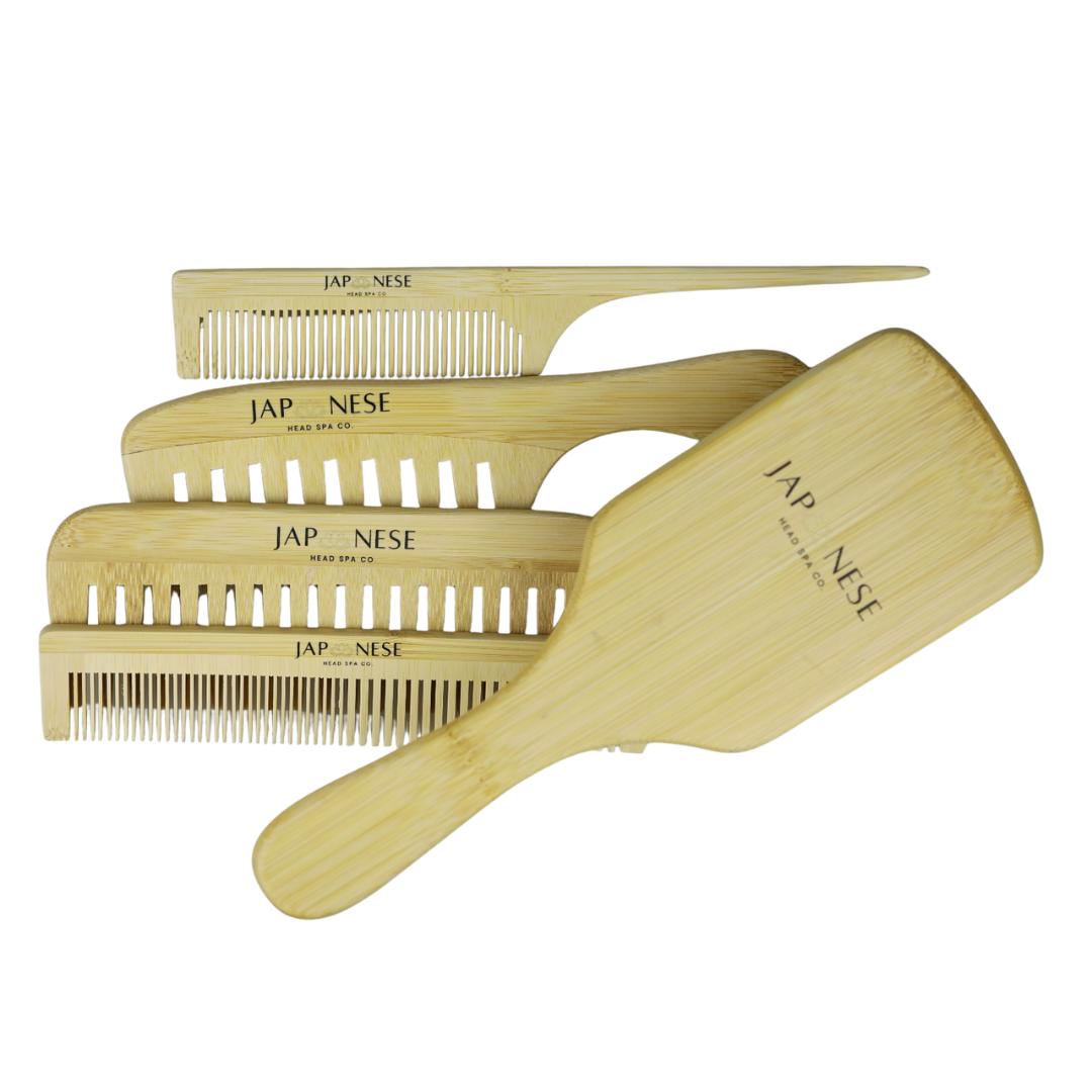 Japanese Head Spa Co. Wooden Hair Care Combs Kit
