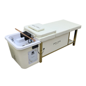 Japanese Head Spa Cream Full Bed Unit with Gold Frame- Non-Plumbed