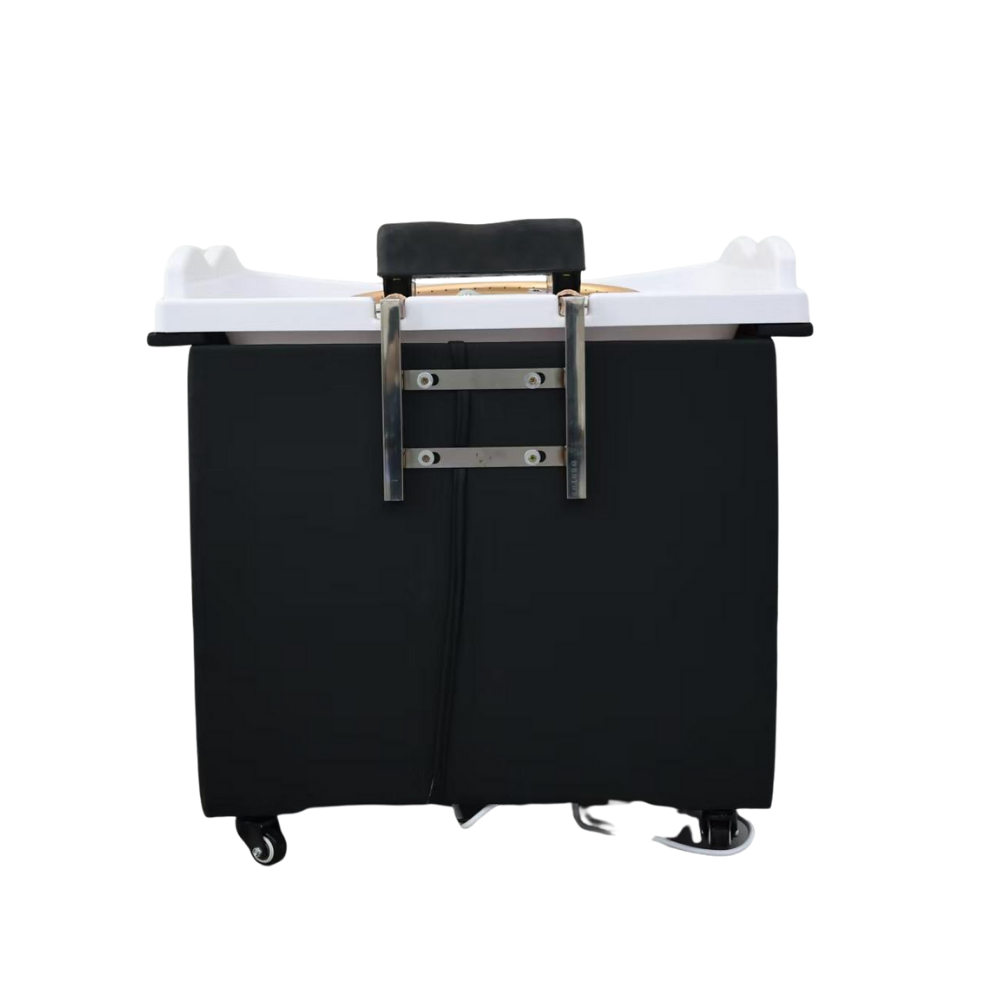 Japanese Head Spa Black Rectangle Hybrid Unit Plumbed (inc. Steamer, Steamer Hood & Water Heater)