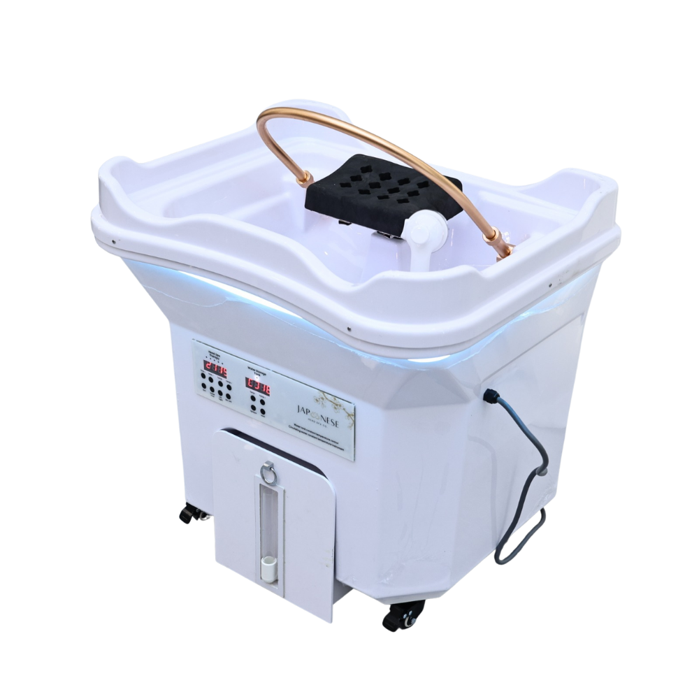 Japanese Head Spa White Portable Unit with Mobile Wastewater Tank- Non-Plumbed
