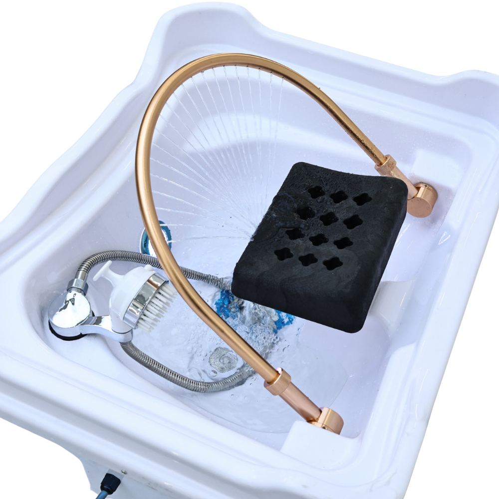 Japanese Head Spa White Portable Unit with Mobile Wastewater Tank- Non-Plumbed