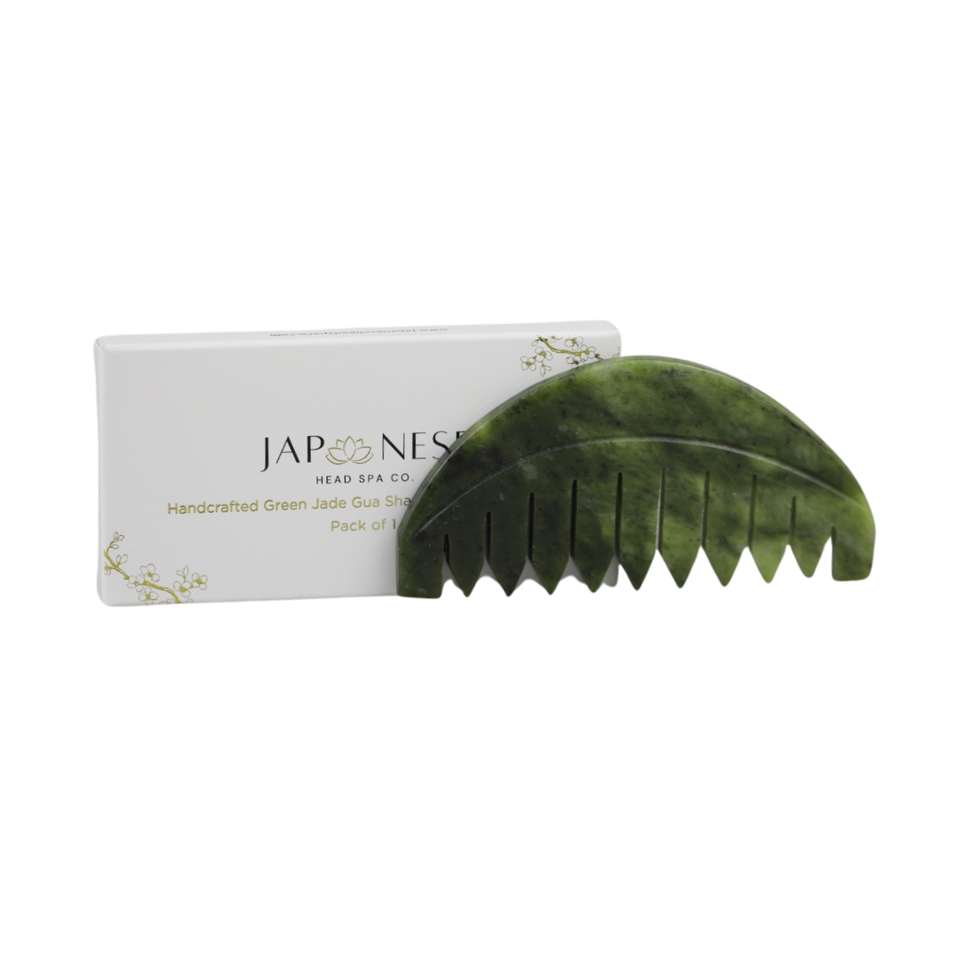 Green Jade Gua Sha Scalp Massage Tool Green Jade Gua Sha Scalp Massage Tool