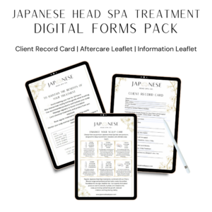 Japanese Head Spa Treatment Digital Forms Pack