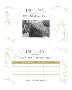 Japanese Head Spa Appointment Cards (Business Card Size)