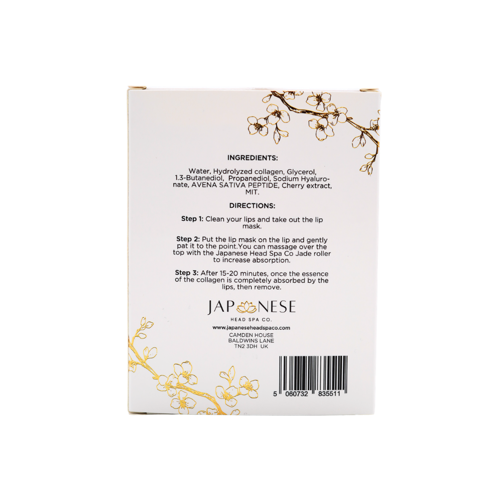 Japanese Head Spa Co. Collagen Lip Masks – Rose & 24K Gold