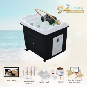 SUMMER SALE: Black Hybrid Rectangle Japanese Head Spa Unit Package with Online Training