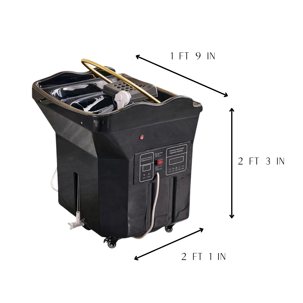 316 Black Portable 60L Tank Unit Non-Plumbed (inc. Steamer, Steamer Hood and 2 x water heaters)