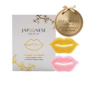 Japanese Head Spa Co. Collagen Lip Masks – Rose & 24K Gold